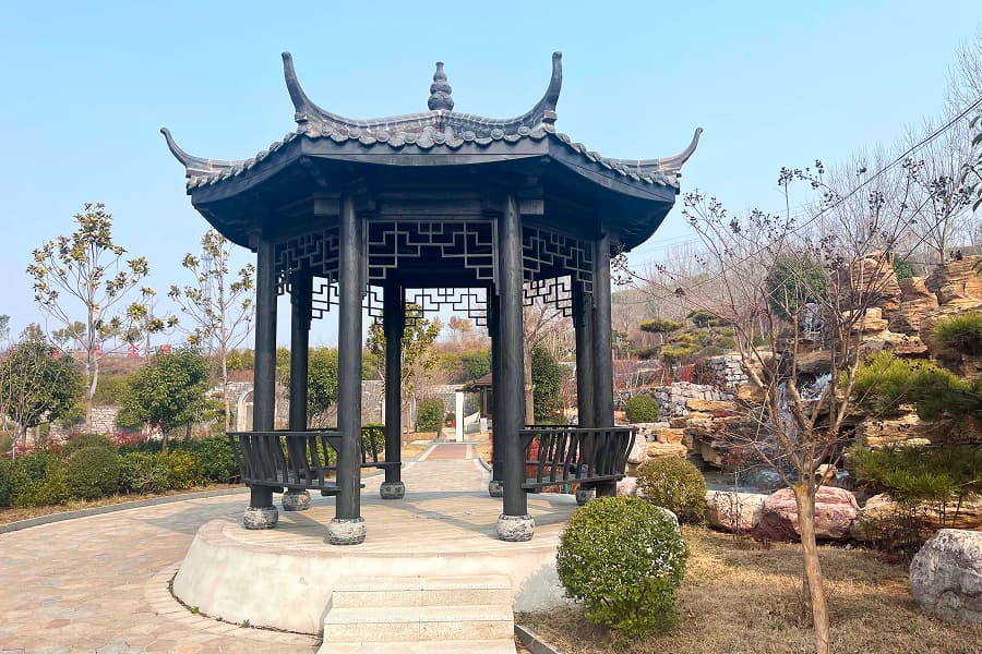 郑州市荥阳市黄河纪念公园园区休息亭